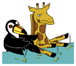 About four+1 animal friends ! sticker #6986685