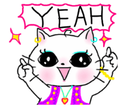 A white cat and cats of the friend part2 sticker #6987449