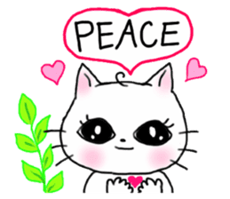 A white cat and cats of the friend part2 sticker #6987472