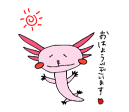 Healing axolotl sticker sticker #6988088