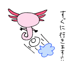 Healing axolotl sticker sticker #6988091