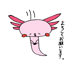 Healing axolotl sticker sticker #6988093