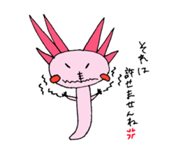 Healing axolotl sticker sticker #6988094
