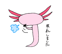 Healing axolotl sticker sticker #6988103