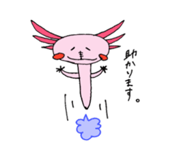 Healing axolotl sticker sticker #6988107
