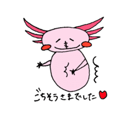 Healing axolotl sticker sticker #6988117