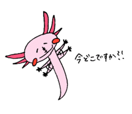 Healing axolotl sticker sticker #6988121