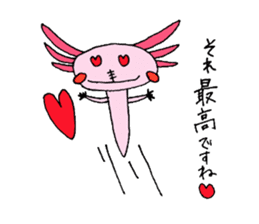 Healing axolotl sticker sticker #6988125