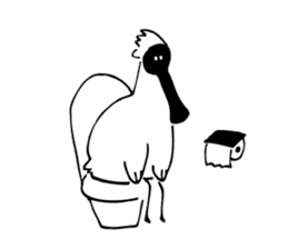 Mr. Black-faced Spoonbill sticker #6988314