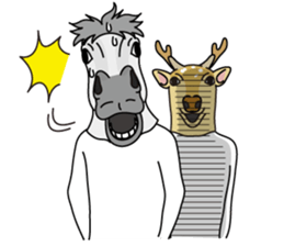 Horse east and west animals sticker #6988572