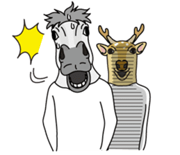 Horse east and west animals sticker #6988572