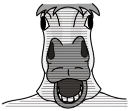 Horse east and west animals sticker #6988586