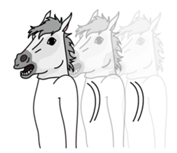 Horse east and west animals sticker #6988595