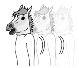 Horse east and west animals sticker #6988595