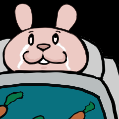 Lonely rabbit -Bocci dedicated sticker-