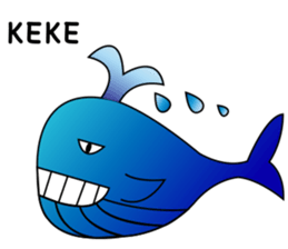 Whales and their friends sticker #6989291