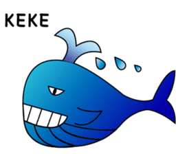 Whales and their friends sticker #6989291