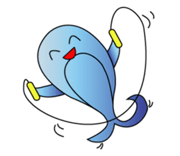 Whales and their friends sticker #6989295