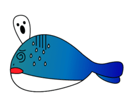 Whales and their friends sticker #6989300