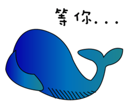 Whales and their friends sticker #6989326