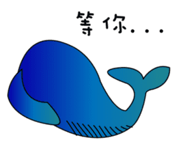 Whales and their friends sticker #6989326