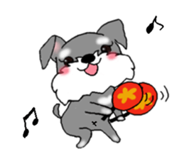 Schnauzer, Shizukutan.(English ver.) sticker #6989608