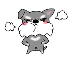 Schnauzer, Shizukutan.(English ver.) sticker #6989612