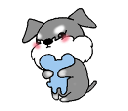 Schnauzer, Shizukutan.(English ver.) sticker #6989615