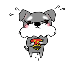 Schnauzer, Shizukutan.(English ver.) sticker #6989619