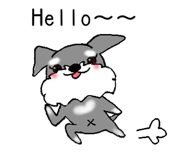 Schnauzer, Shizukutan.(English ver.) sticker #6989629