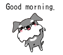 Schnauzer, Shizukutan.(English ver.) sticker #6989642