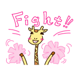 Life of cute giraffe 9th. Summer sticker #6990539