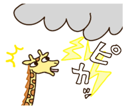 Life of cute giraffe 9th. Summer sticker #6990542
