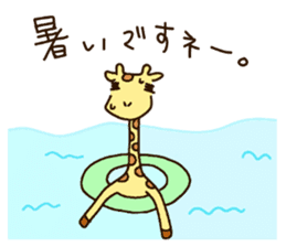 Life of cute giraffe 9th. Summer sticker #6990548