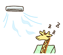 Life of cute giraffe 9th. Summer sticker #6990550