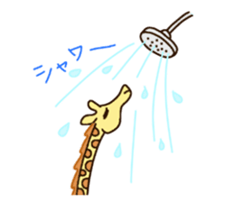 Life of cute giraffe 9th. Summer sticker #6990554