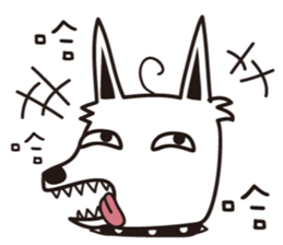 Rabbit Queen & Wolf sticker #6991088