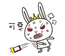 Rabbit Queen & Wolf sticker #6991114