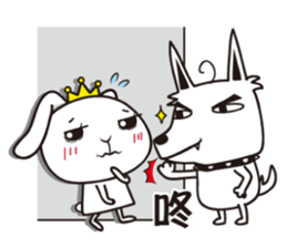 Rabbit Queen & Wolf sticker #6991127