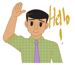 Smart office man (EN) sticker #6994728