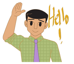 Smart office man (EN) sticker #6994728