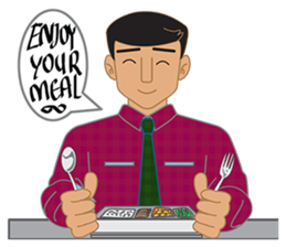 Smart office man (EN) sticker #6994740