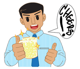 Smart office man (EN) sticker #6994748