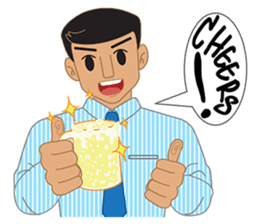 Smart office man (EN) sticker #6994748