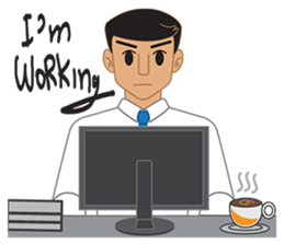 Smart office man (EN) sticker #6994756