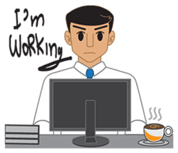 Smart office man (EN) sticker #6994756