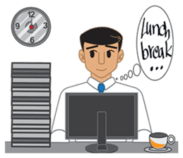 Smart office man (EN) sticker #6994757