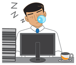 Smart office man (EN) sticker #6994758