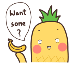 Mr.Pineapple & Ms.Lychee 2 sticker #6995335