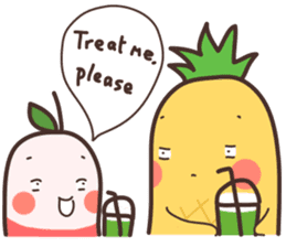 Mr.Pineapple & Ms.Lychee 2 sticker #6995352